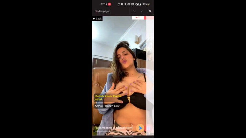 Vansheen Verma Showing Deep Cleavage Navel to Tease on App Live  