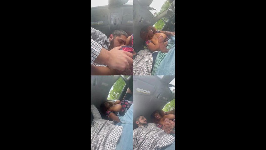 America Cheating with Black BBW Coworker in the Car