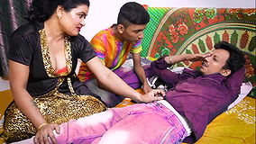 a desi bhabi fucked with her husband and freinds ke sath hardcore threesome sex