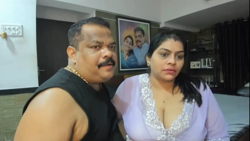 Busty Aunty  Tarivishu Her Big Boobs Lick And Press  With Husband