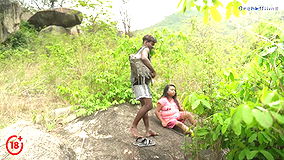 A MOUNTAIN GIRL FUCKED BY A MOUNTAIN BOY, FULL OUTDOOR HARDCORE SEX