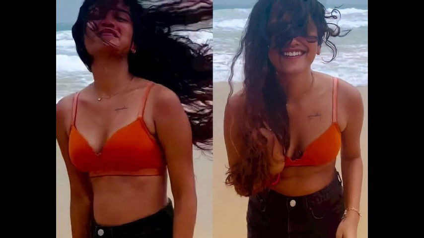Priya Prakash Varrier Ass cheek in Red bra