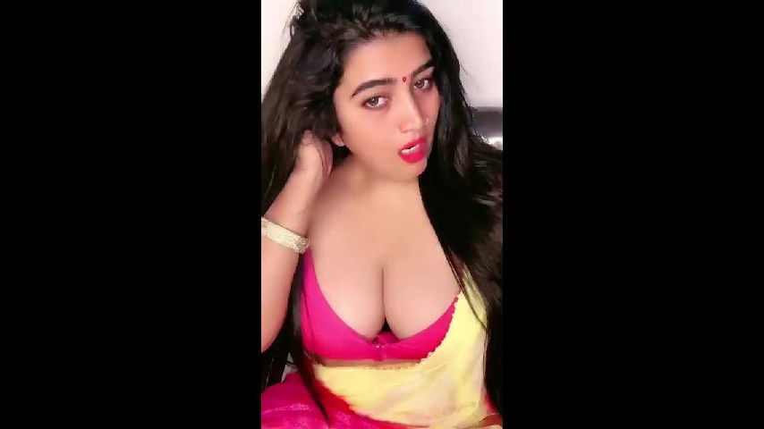 Beauty Model Hottest show in pink blouse